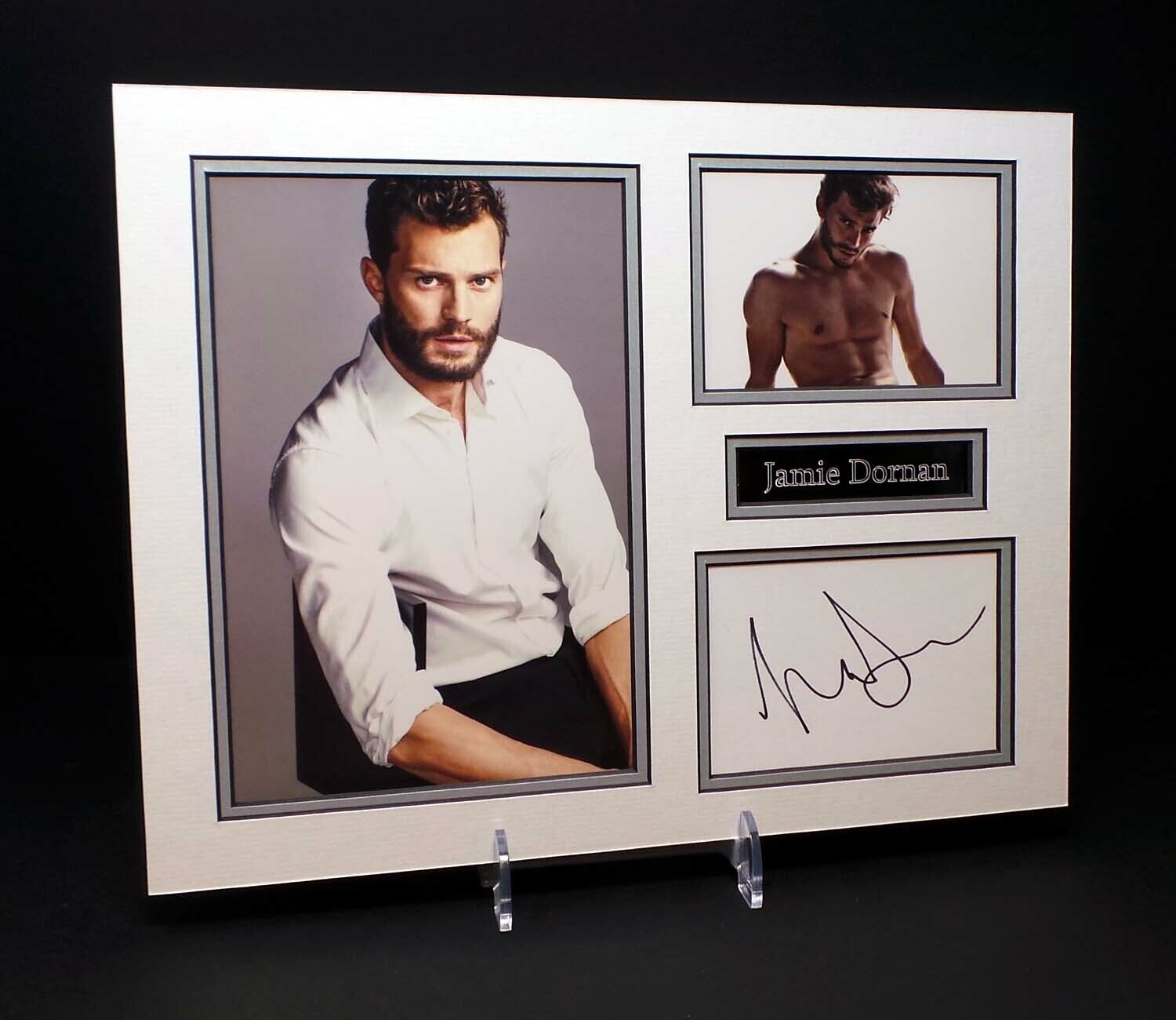 Jamie DORNAN Signed Mounted 50 Shades of Grey 14x11 Photo Poster painting Display 1 AFTAL RD COA