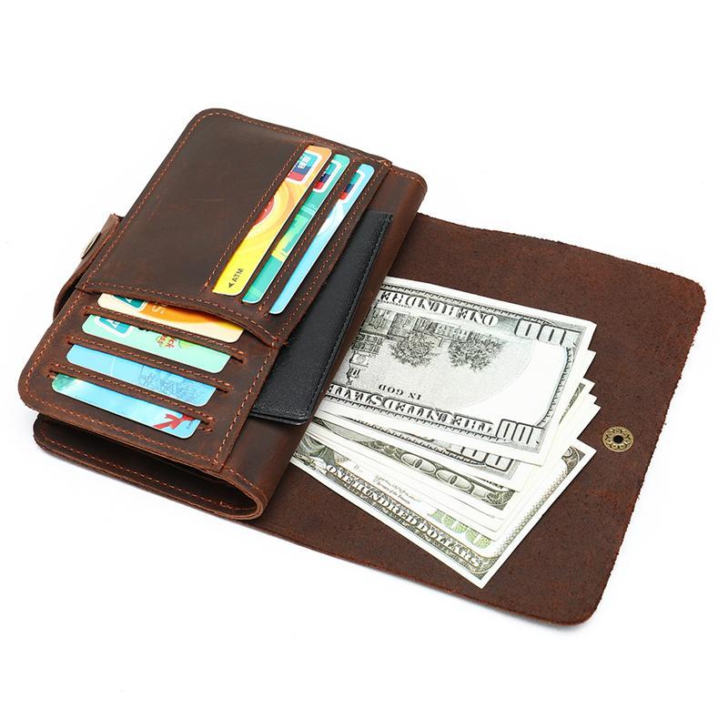 Durable Comfy Leather Casual Cash Cards Holder Wallets