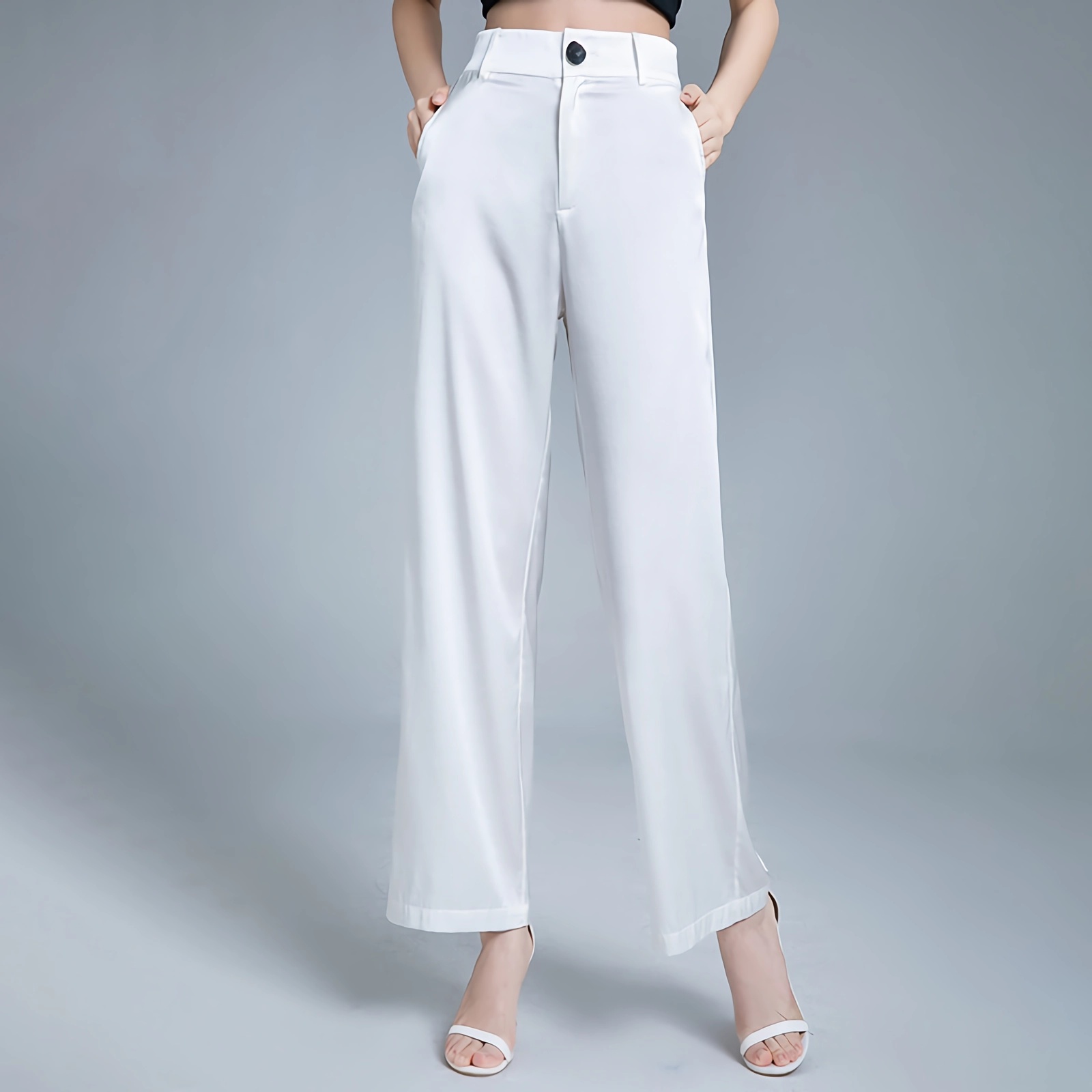 Evening Silk Wide Leg Pants with Stretch for Women REAL SILK LIFE