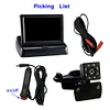 4.3 Inch HD Baby Car Mirror Folding Screen 8LED IR Night Vision Baby Car Monitor