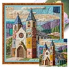 Patchwork Colorful House-11CT Stamped Cross Stitch 45*45cm/17.72*17.72in