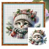 (Stamped/Counted) Cat-18CT Cross Stitch 30*30cm/11.81*11.81in
