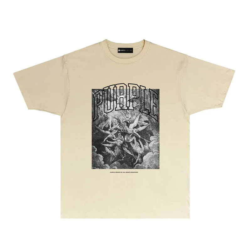 Purple 2023 new fashion T-shirt short sleeves