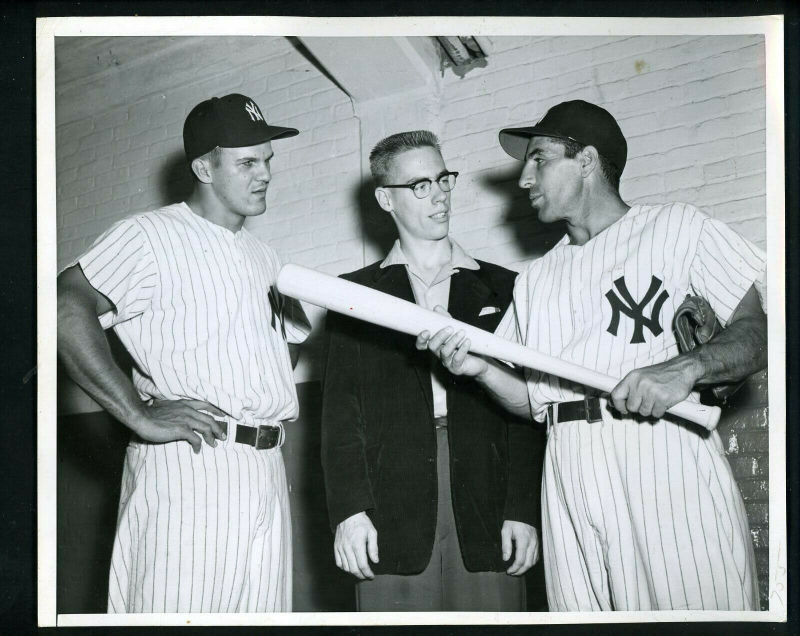 Bill Moose Skowron Phil Rizzuto Orin Lee 1956 Type 1 Press Photo Poster painting Yankees