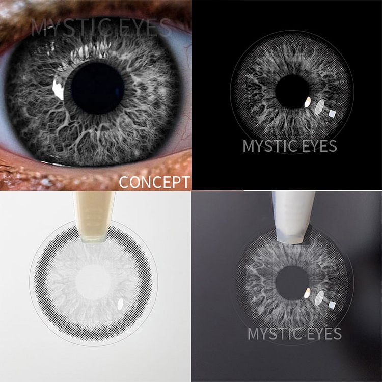 MYSTIC EYES Rococo Courtship Grey Contact Lenses