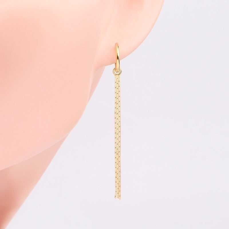 1 Pair 925 Sterling Silver Tassel Earrings