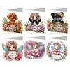 uk.everydayedeals 6Pcs DIY Diamond Painting Greeting Card - Dogs Girls