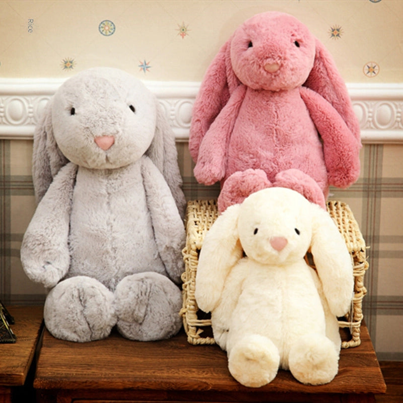Easter Rabbit Plushie Toy Long Ear Hanging Rabbit Doll Comforting Toy For Girls Scratch Machine Dolls Soft Cuddly Toys
