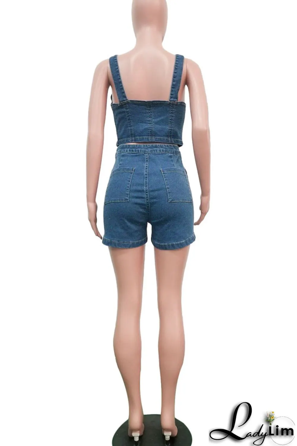 Black Sexy Solid Patchwork Buckle Spaghetti Strap Sleeveless Two Pieces(Without Belt)