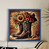 (Counted/Stamped)Cowboy Boots-11CT Cross Stitch 50*50cm
