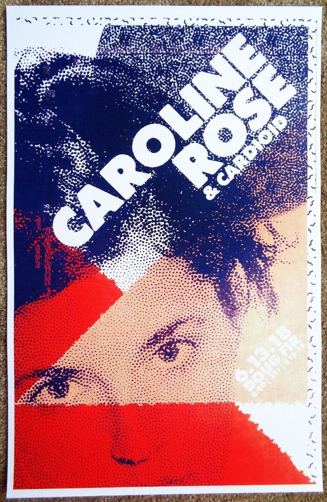 CAROLINE ROSE 2018 Gig POSTER Portland Oregon Concert