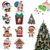 10Pcs Christmas Diamond Painting Photo Frame Hanging Pendant for Xmas Tree
