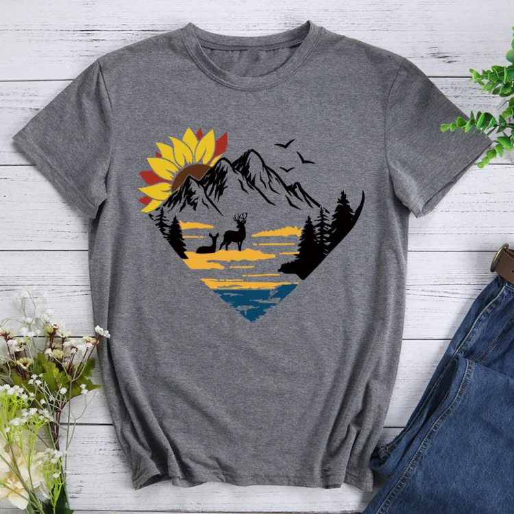 PSL-Heart Mountains T-shirt Tee -011217