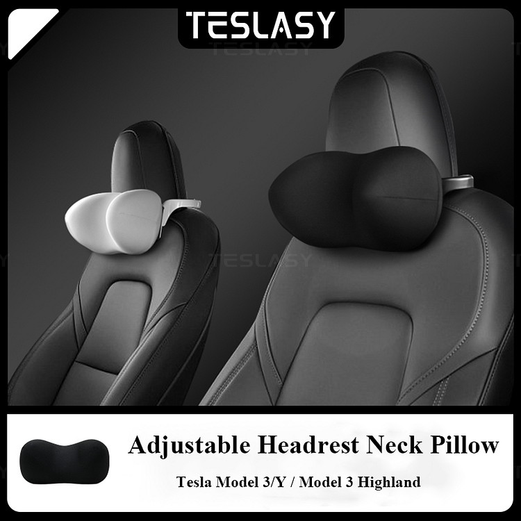 TESLASY Tesla Model 3/Y/Model 3 Highland SPA Adjustable Skin-friendly Headrest (2pcs/set)