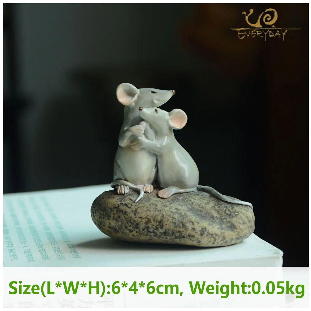 Everyday Collection Resin mouse mice rat cartoon figure fairy garden miniatures Terrarium decoration & Tabletop decoration