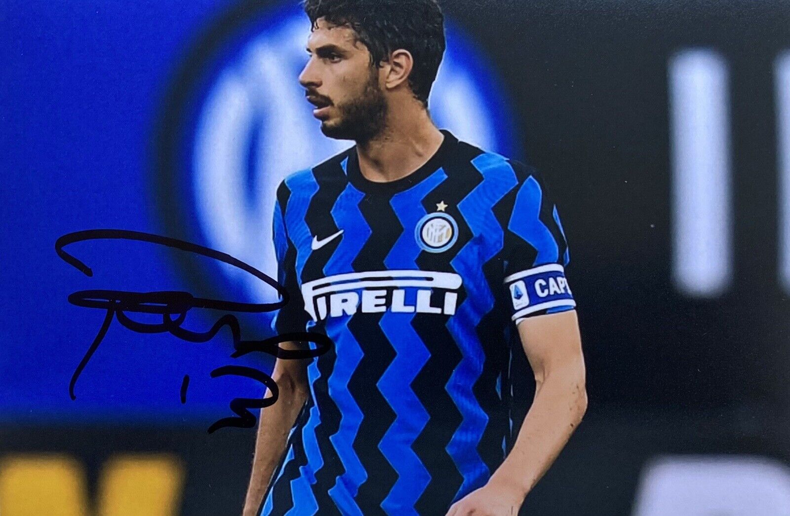 Andrea Ranocchia Genuine Hand Signed Inter Milan 6X4 Photo Poster painting, See Proof