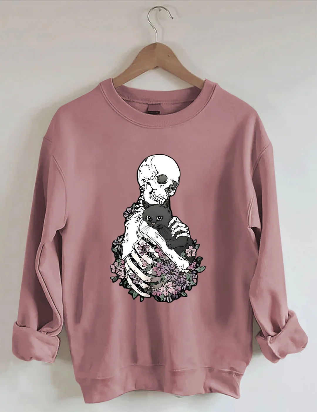 Halloween Skeleton Cat Sweatshirt