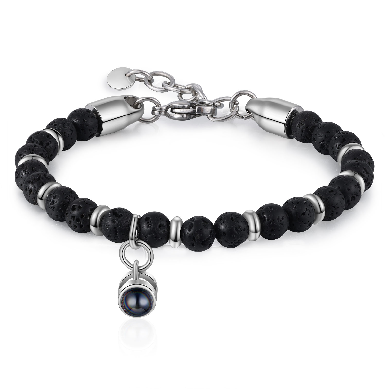 Braccialetto con proiezione personalizzato foto coppia amore Valentine 