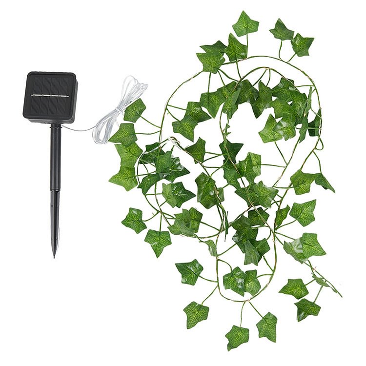 LED Solar Rattan Decorative Light String Outdoor Courtyard Maple Leaf Lamps