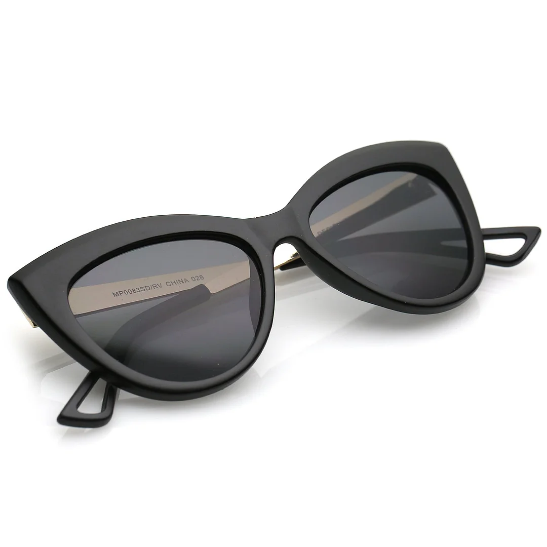 Bold 50's Fashion Oval Cat Eye glasses With Metal Arms 51mm