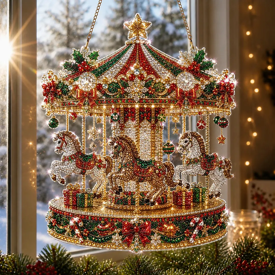 🎅70% Off on the Last Day of the Off-Season Sale🎄- Christmas Diamond Art Suncatcher Kit