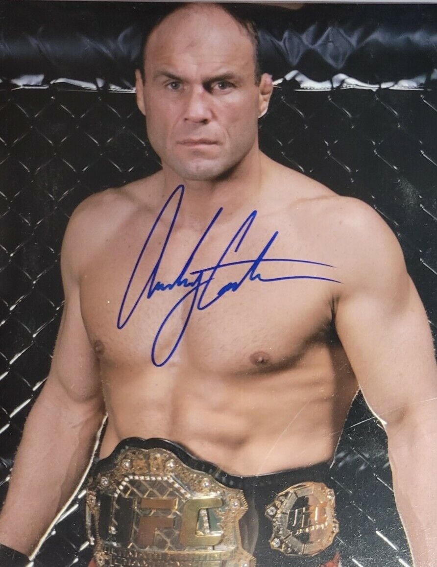 Randy Couture Authentic Autographed 8x10 Photo Poster painting w/ COA