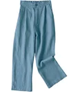 Cotton And Linen Wide-leg Casual Pants by Inlyline