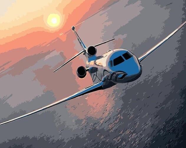 

Sunset Plane – Paint By Numbers - 40*50CM, 501 Original