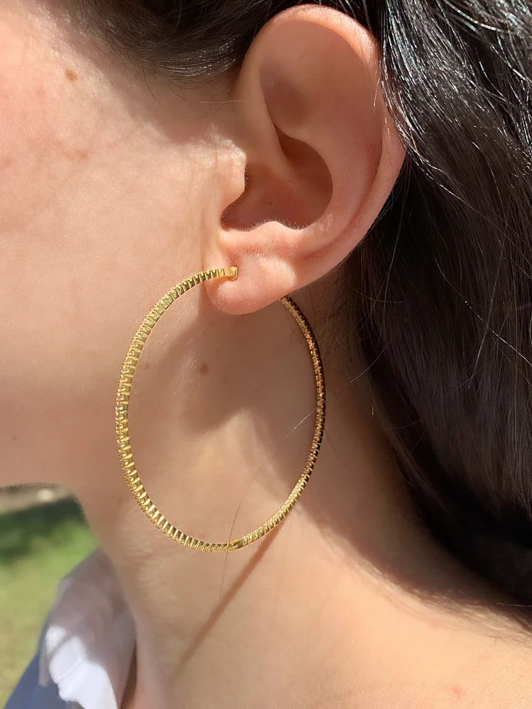 LAST DAY 50% OFF-Thin Large Hoop Earrings (Buy 2 Free Shipping)