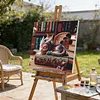 Framed Sleeping Little Dragon-Paint By Numbers Acrylic Painting 20*20Cm With Color Box 3Ml（12Colors）