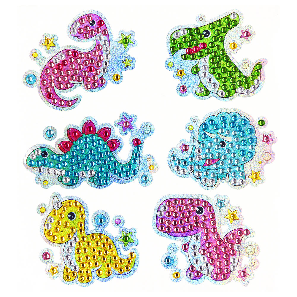 

6pcs Dinosaur World-5D DIY Craft Sticker, 501 Original