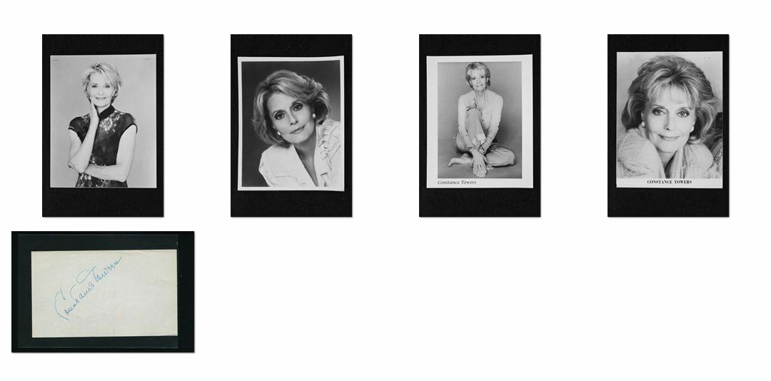 Constance Towers - Signed Autograph and Headshot Photo Poster painting set - General Hospital