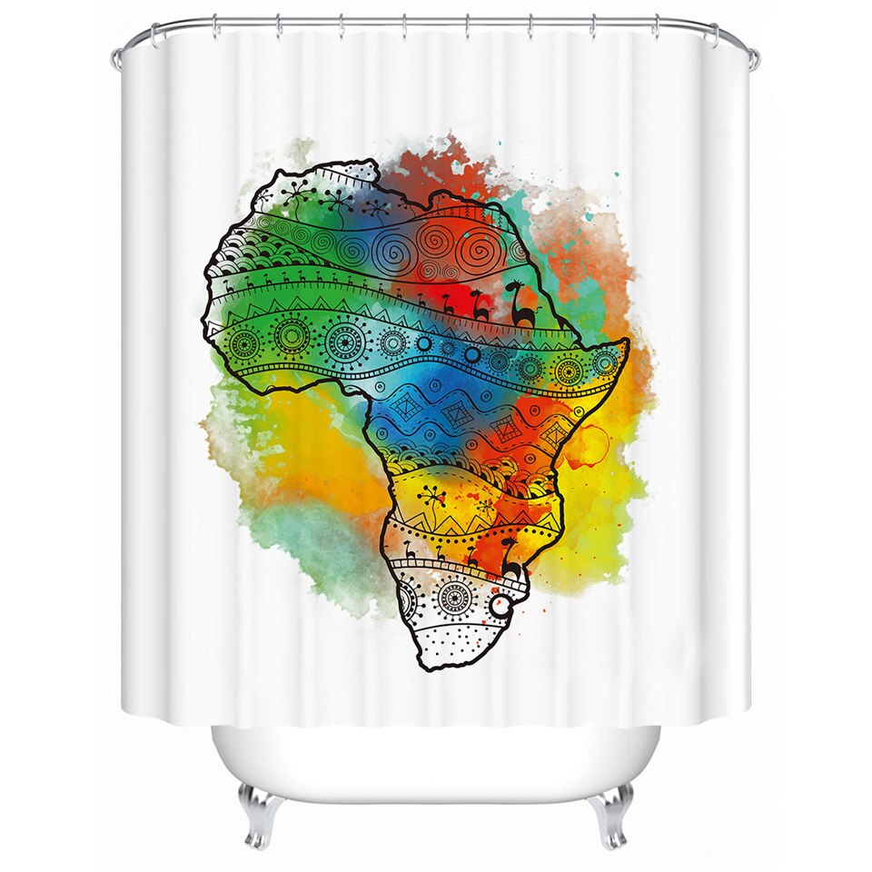 

African - Print Shower Curtain, 180*180cm, 501 Original