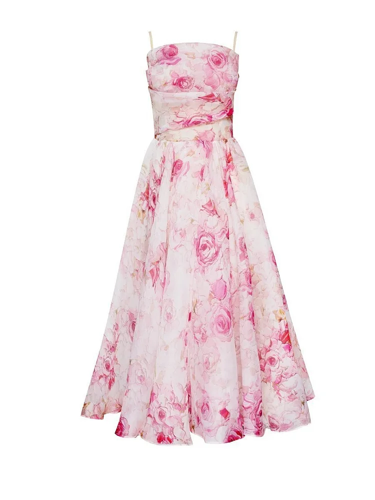 Party Tight Tube Top Prom Sleeveless Strapless High Waist Elegant Swing Midi Dress