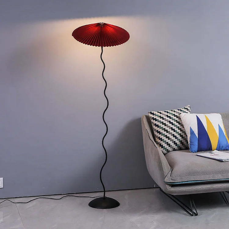 Renée Umbrella Floor Lamp 3 Color, Metal & Fabric