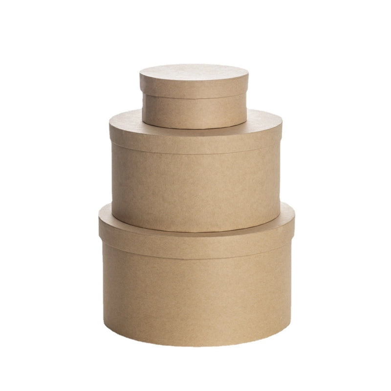 Kraft Paper Round Box DIY Baking Gift Box Cake Pastry Biscuit Packaging Box Accompanying Gift Box