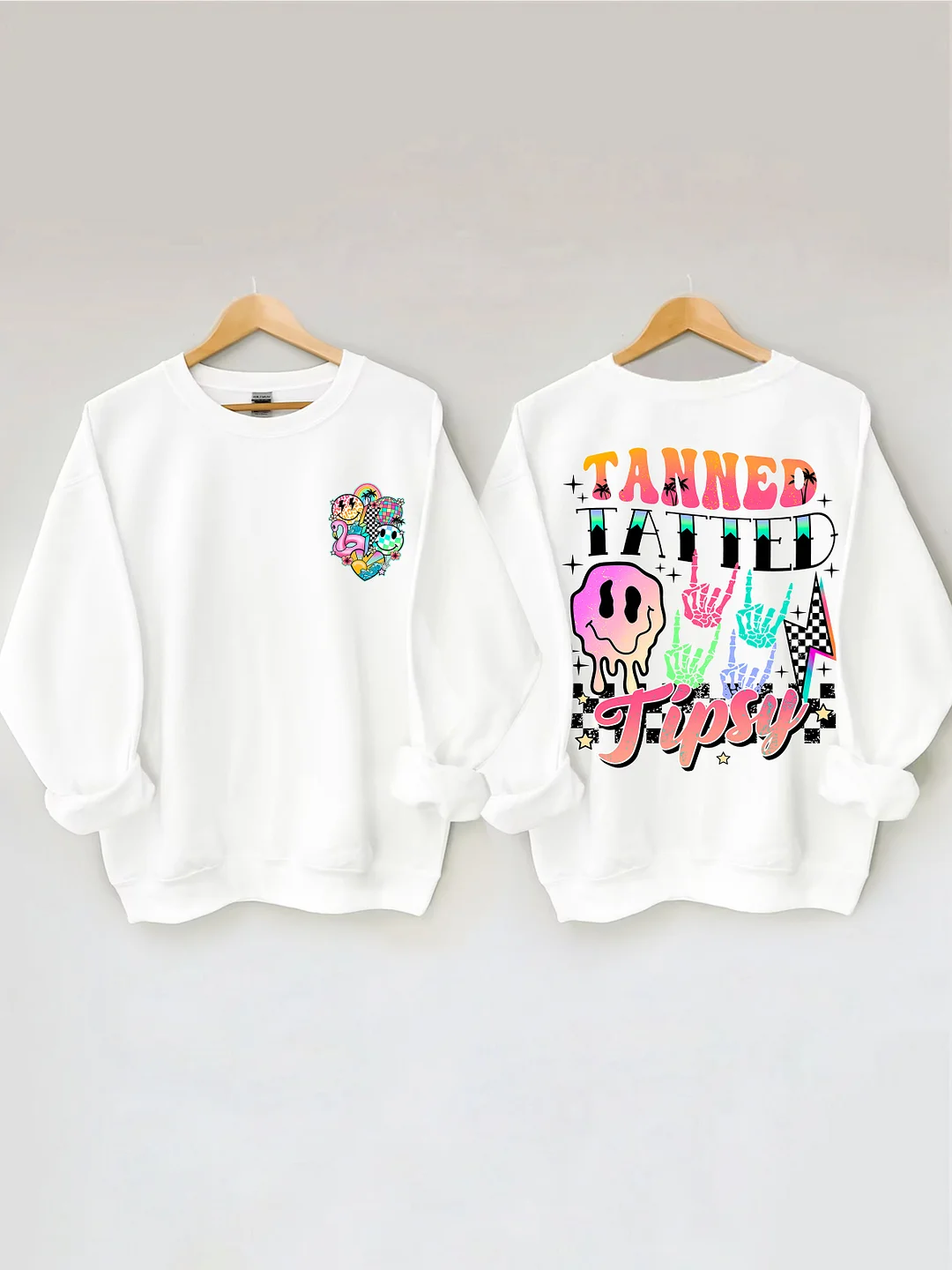 Tanned Tatted And Tipsy Sweatshirt