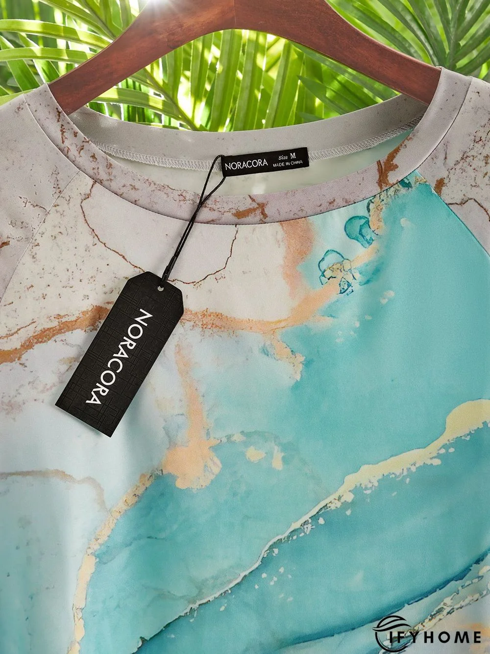 Casual Short Sleeve Round Neck Printed Top T-shirt | IFYHOME