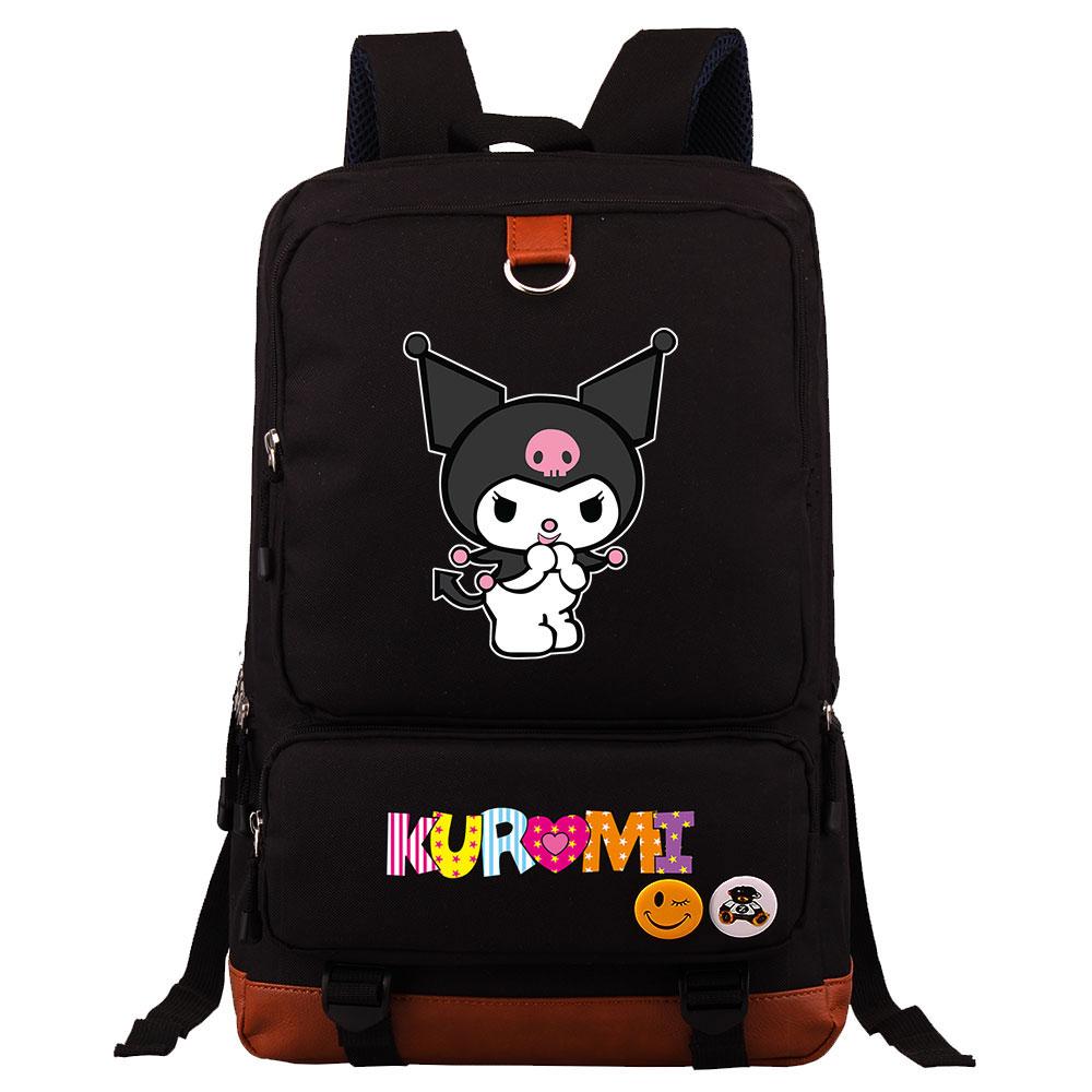 Mayoulove Kuromi Backpack Lightweight Design with Adjustable Straps for School and Outdoor Activities-Mayoulove