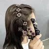 4 Pi&egrave;ces Pince Barrette &agrave; Cheveux lat&eacute;rale &agrave; Trois Fleurs