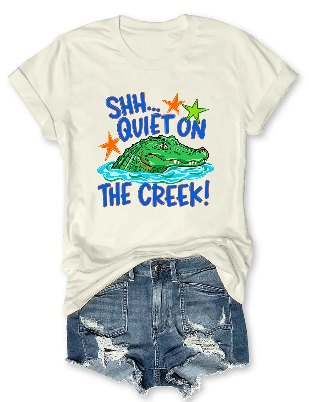 SHH Quiet On The Creek Funny Alligator T-shirt