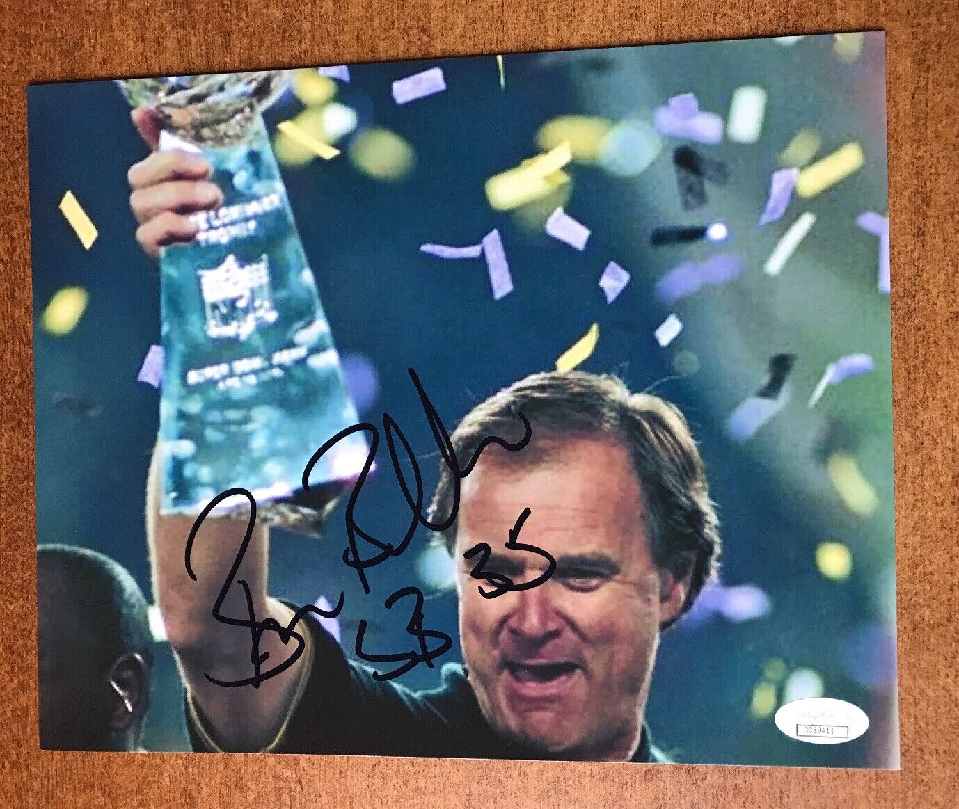 BRIAN BILLICK RAVENS AUTOGRAPHED SIGNED 8X10 Photo Poster painting JSA COA Inscribed SB35