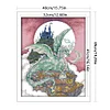 >SALE<Embroidery Cotton Thread 14CT Print Castle Guardian Cross Stitch Kit 40x49cm