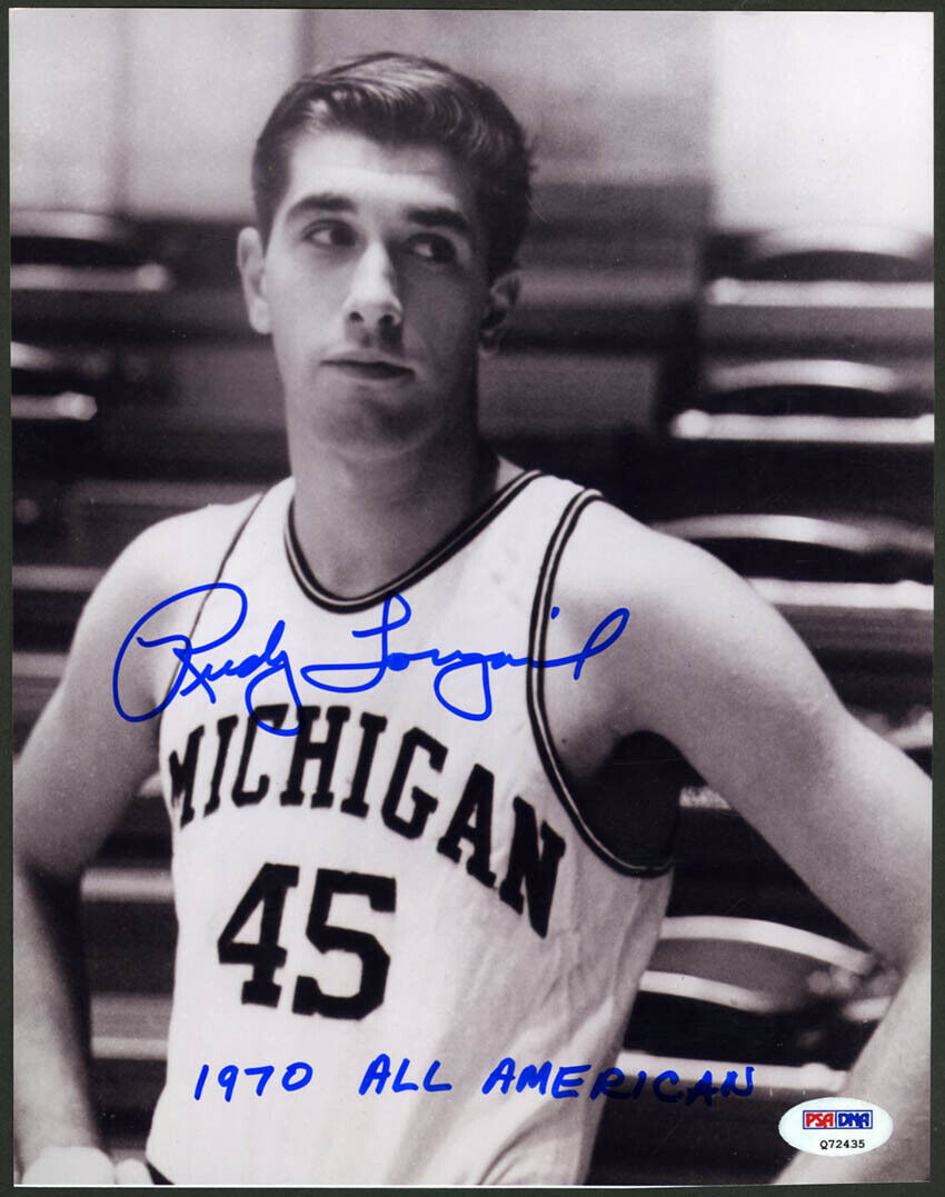 Rudy Tomjanovich SIGNED 8x10 Photo Poster painting +All American Michigan FULL SIGNATURE PSA/DNA