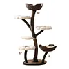 [US Local Warehouse] 59In Flower Shaped Cats Tree with Scratching Posts Unique Nest Jumping Platform Tower Dtachable Multi Level Pets Furniture for Large & Multi-Cat Homes