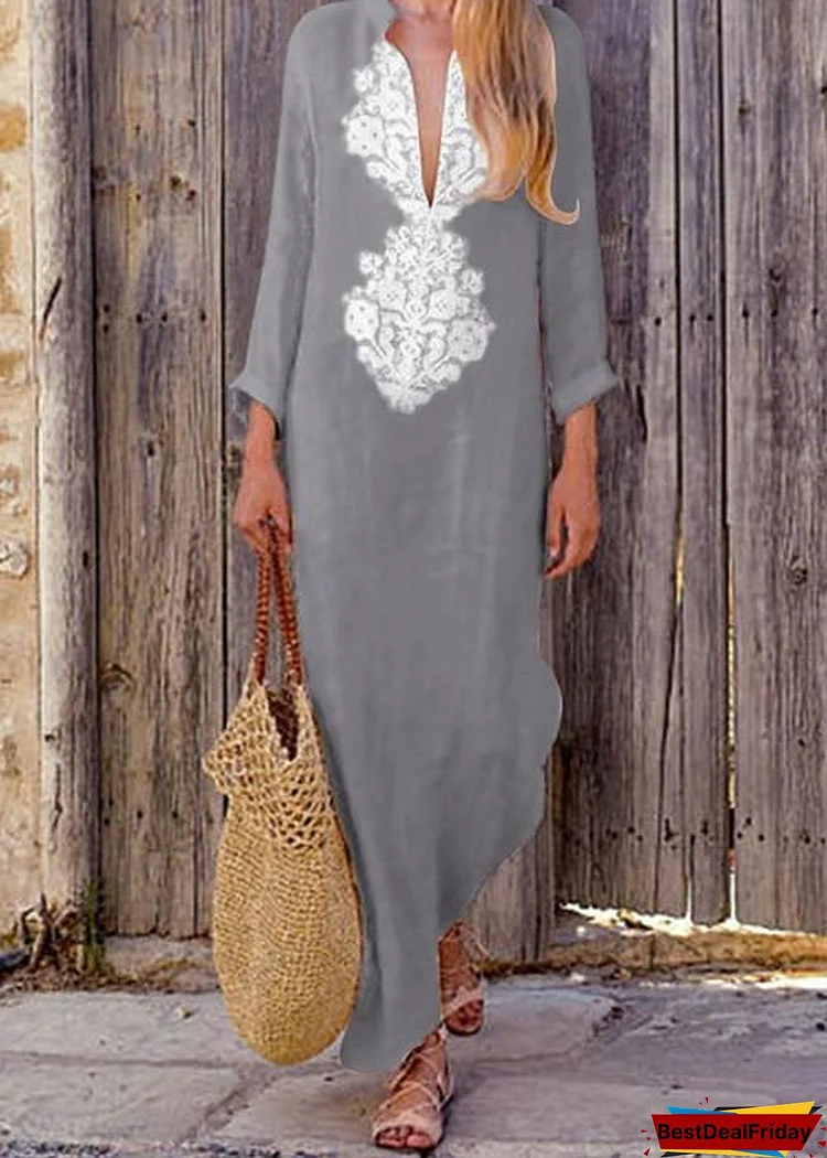 fashion women vintage dress shift half long sleeve slit dress p121379