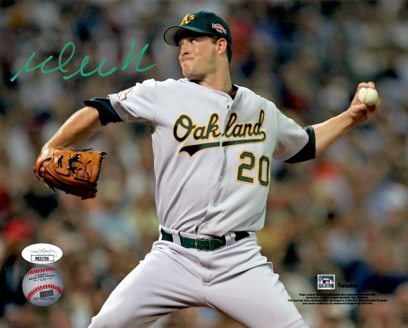 Mark Mulder autographed signed 8x10 Photo Poster painting MLB Oakland Athletics JSA COA