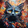 Colorful Cats 40*40cm(picture) full square drill diamond painting 4 to 12  colors of AB drills