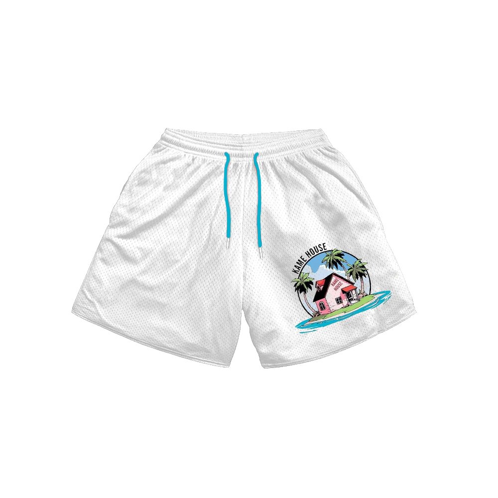 Men's Casual Drawstring Print Shorts、、URBENIE