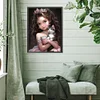 Diamond Painting -DIY Full Square Drill Girl with Pet(35x45cm)